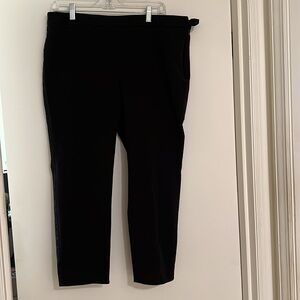 TALBOTS PETITES CHATHAM WOMEN'S STRAIGHT LEG BLACK COTTON STRETCH PANTS SIZE 16P